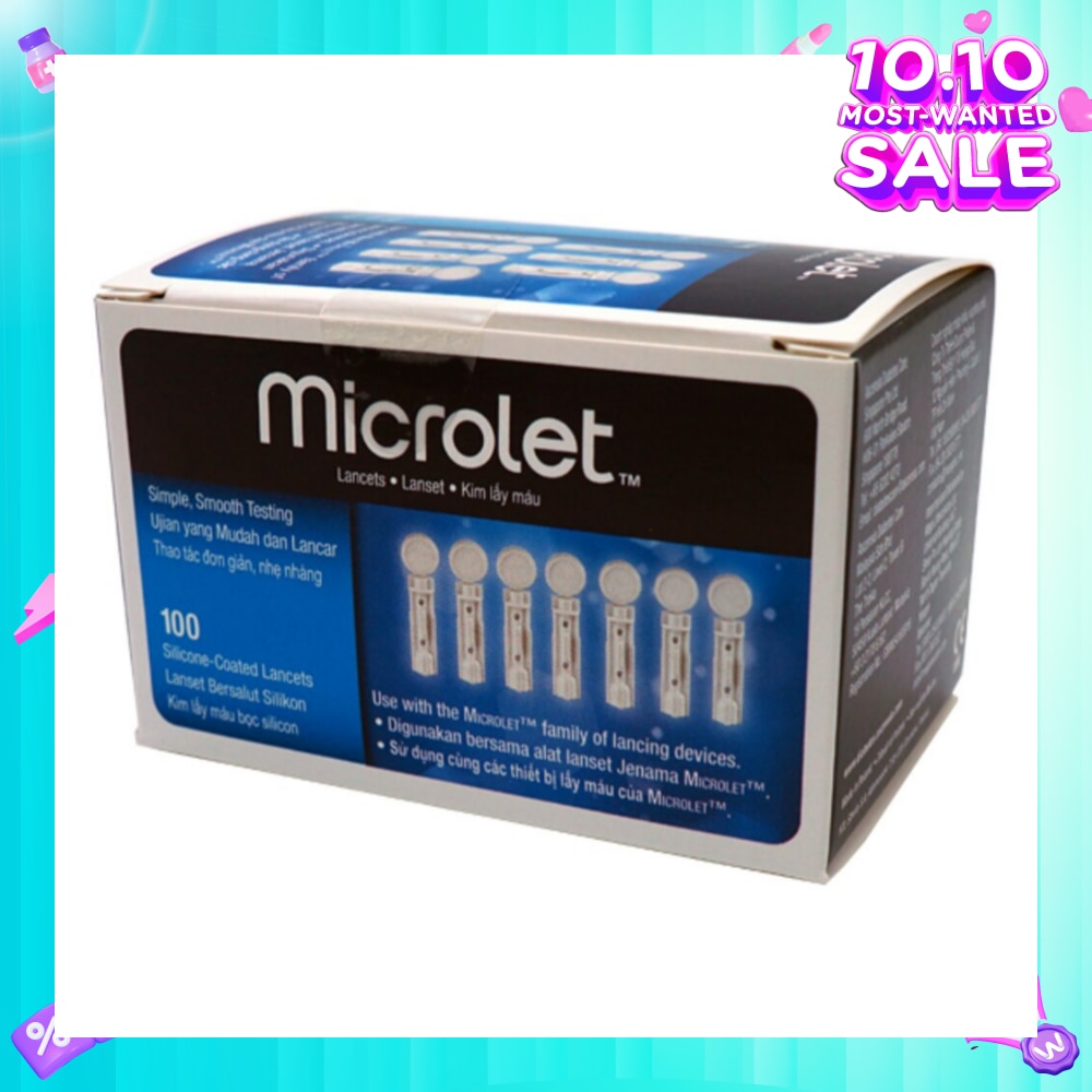 Microlet Silicon Coated Lancets 100 Pieces