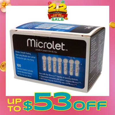 ASCENSIA Microlet Silicon Coated Lancets 100 Pieces