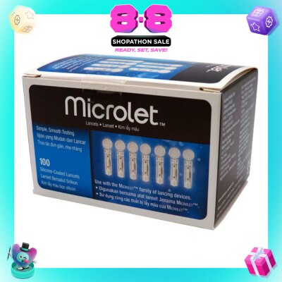 ASCENSIA - Microlet Silicon Coated Lancets 100 Pieces