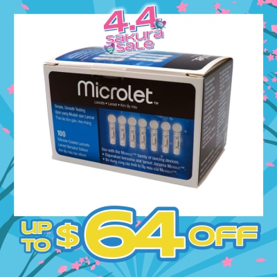 ASCENSIA - Microlet Silicon Coated Lancets 100 Pieces