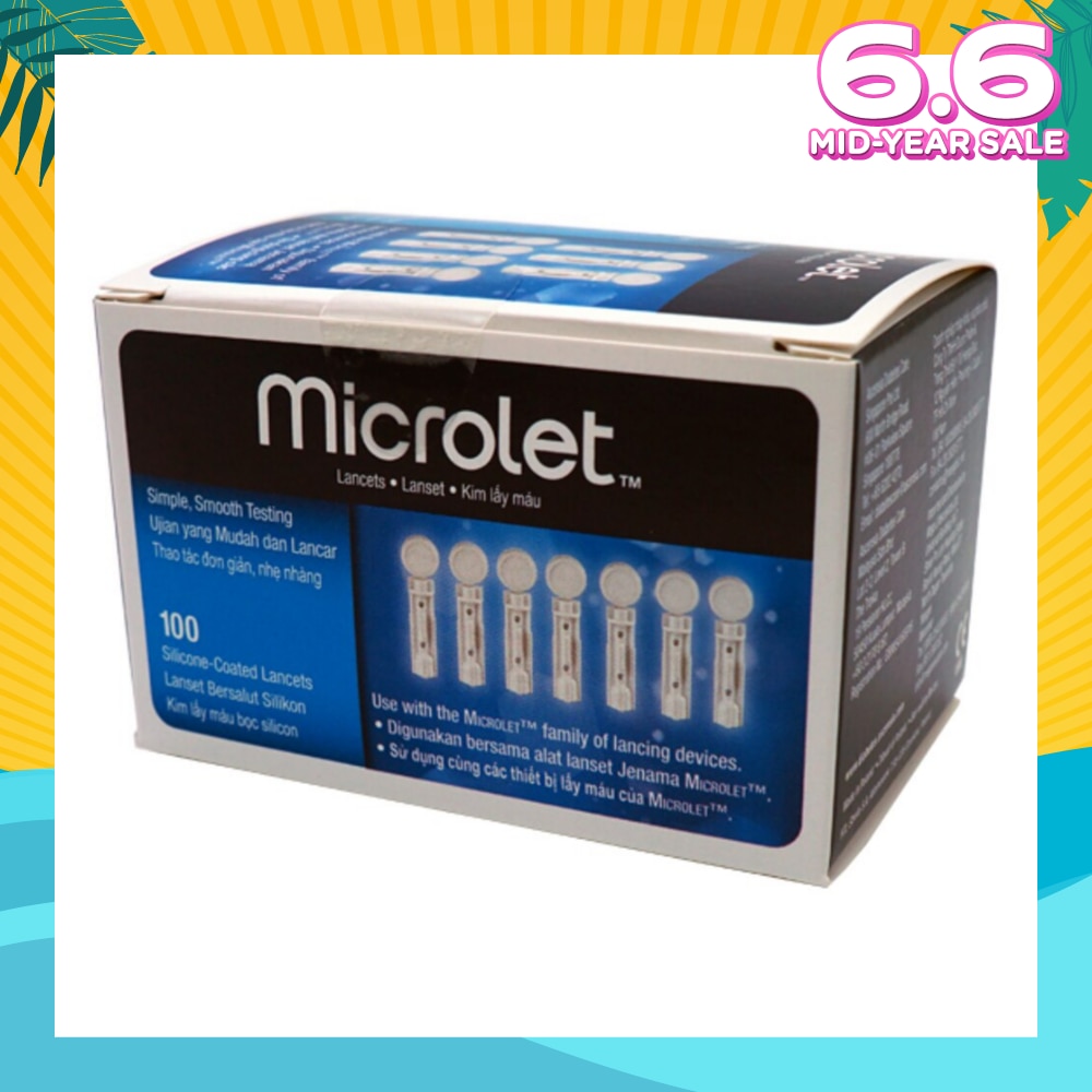 Microlet Silicon Coated Lancets 100 Pieces