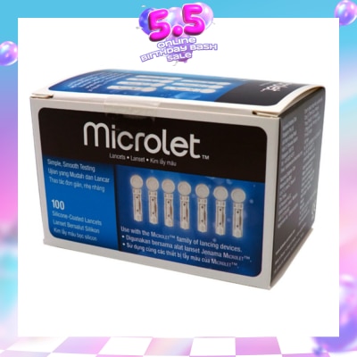 ASCENSIA - Microlet Silicon Coated Lancets 100 Pieces