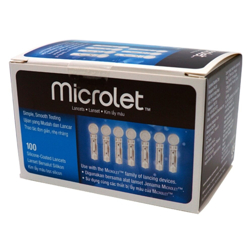 Microlet Silicon Coated Lancets 100 Pieces