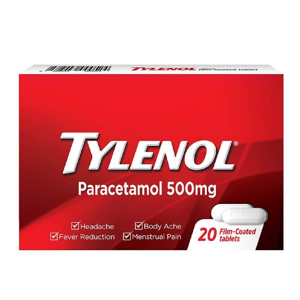 Adult Paracetamol Film Coated Tablet 500mg (For Fever & Pain Relief) 20s