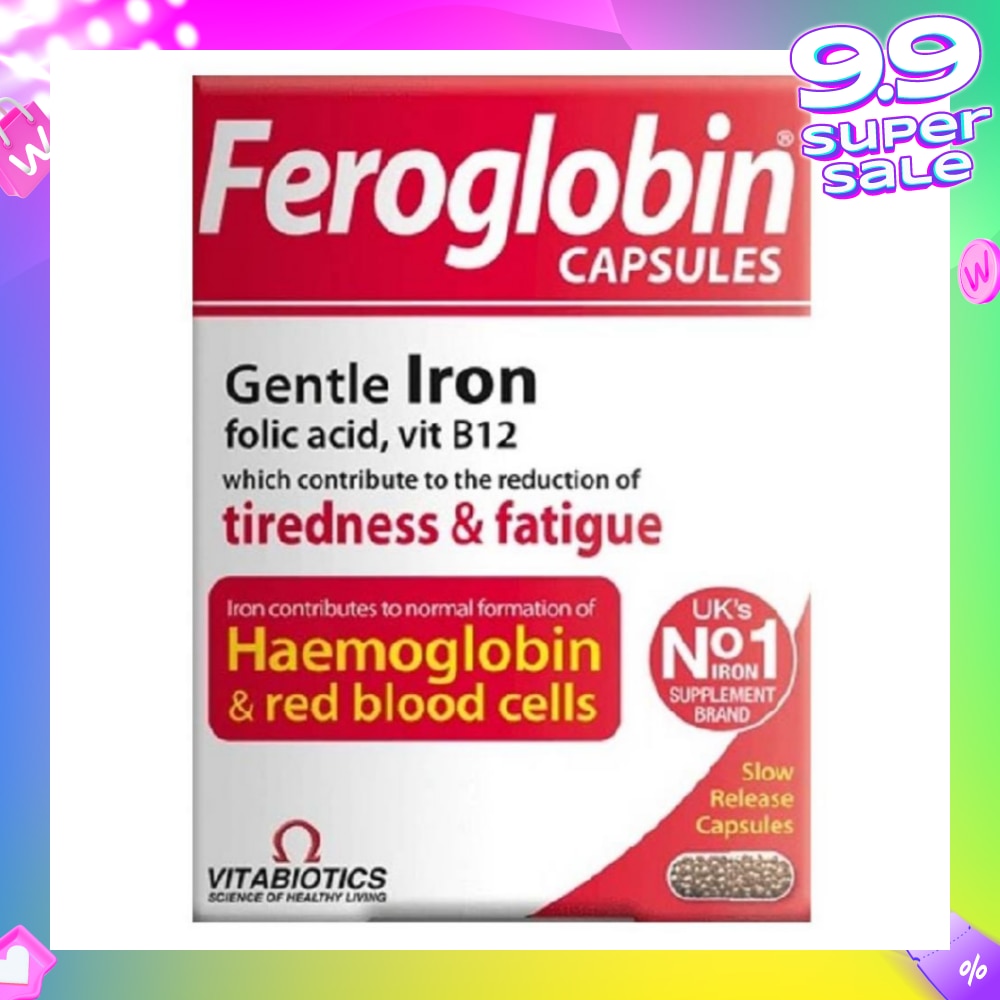 Feroglobin B12 Capsules (Reduce Tiredness & Fatigue) 30s