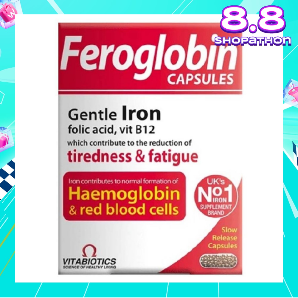 Feroglobin B12 Capsules (Reduce Tiredness & Fatigue) 30s
