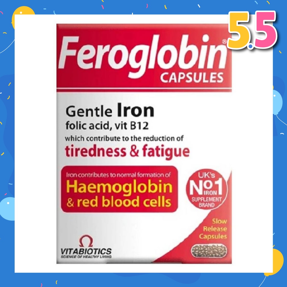 Feroglobin B12 Capsules (Reduce Tiredness & Fatigue) 30s