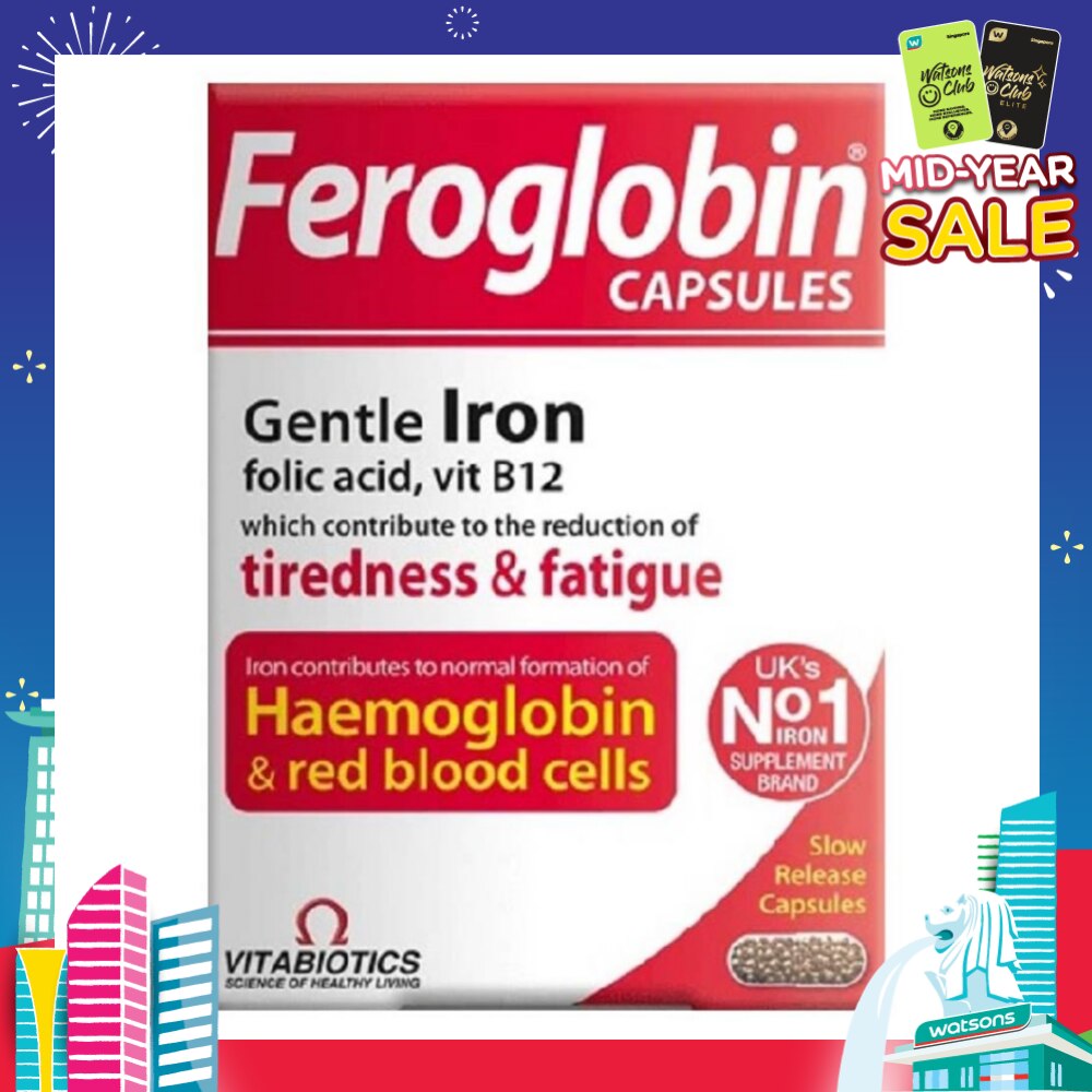 Feroglobin B12 Capsules (Reduce Tiredness & Fatigue) 30s