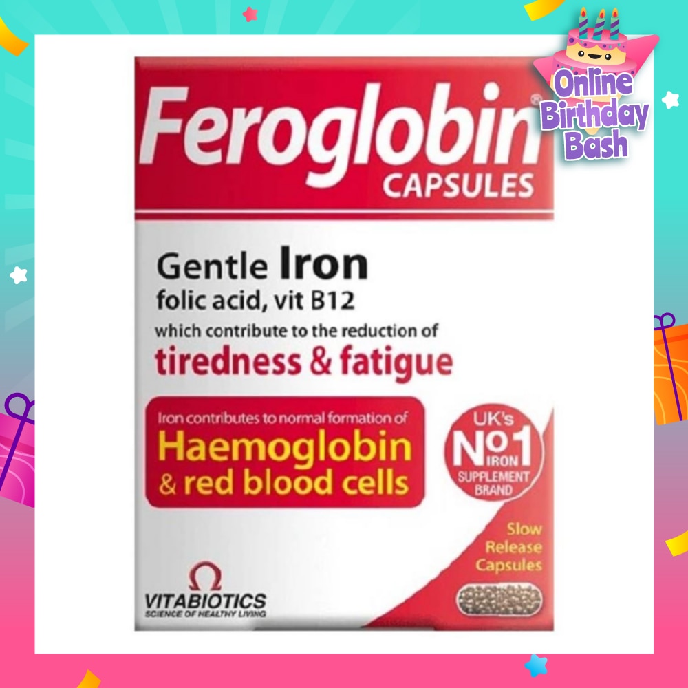 Feroglobin B12 Capsules (Reduce Tiredness & Fatigue) 30s