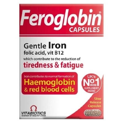 VITABIOTICS Feroglobin B12 Capsules (Reduce Tiredness & Fatigue) 30s