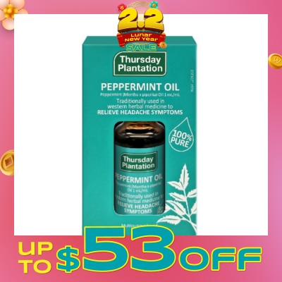 THURSDAY PLANTATION Peppermint Oil 100% (Relaxes & Ease Tension) 25ml