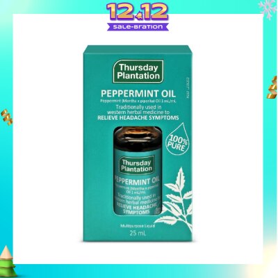 THURSDAY PLANTATION Peppermint Oil 100% (Relaxes & Ease Tension) 25ml