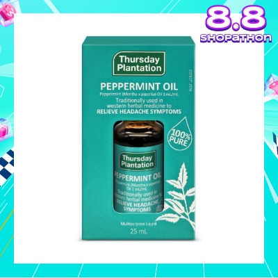 THURSDAY PLANTATION Peppermint Oil 100% (Relaxes & Ease Tension) 25ml