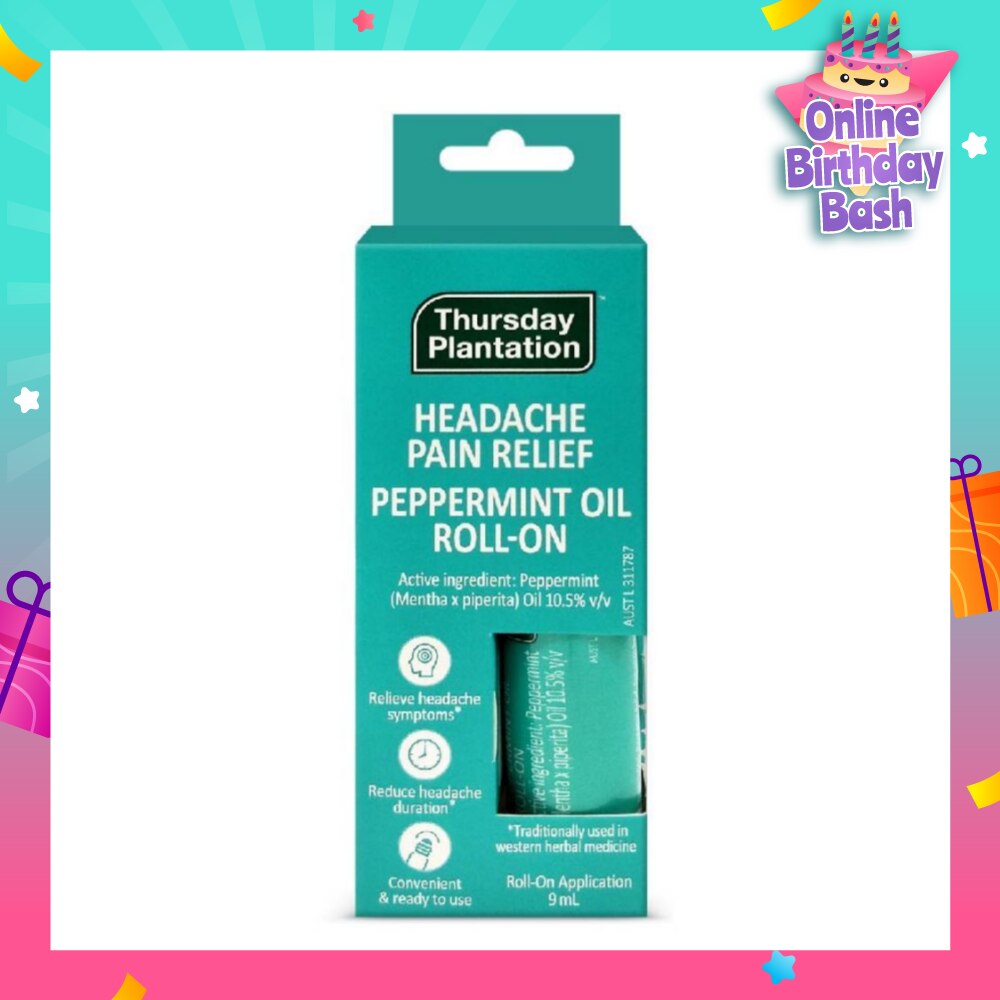 Peppermint Oil Roll On (Relieves Headache Symptoms) 9ml