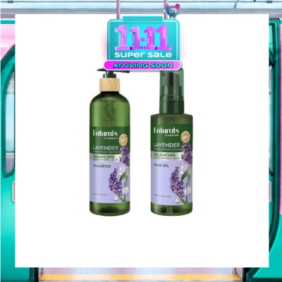 NATURALS BY WATSONS Lavender + Hyaluronic Acid Balancing Hair Oil & Shampoo Bundle Set 1s image