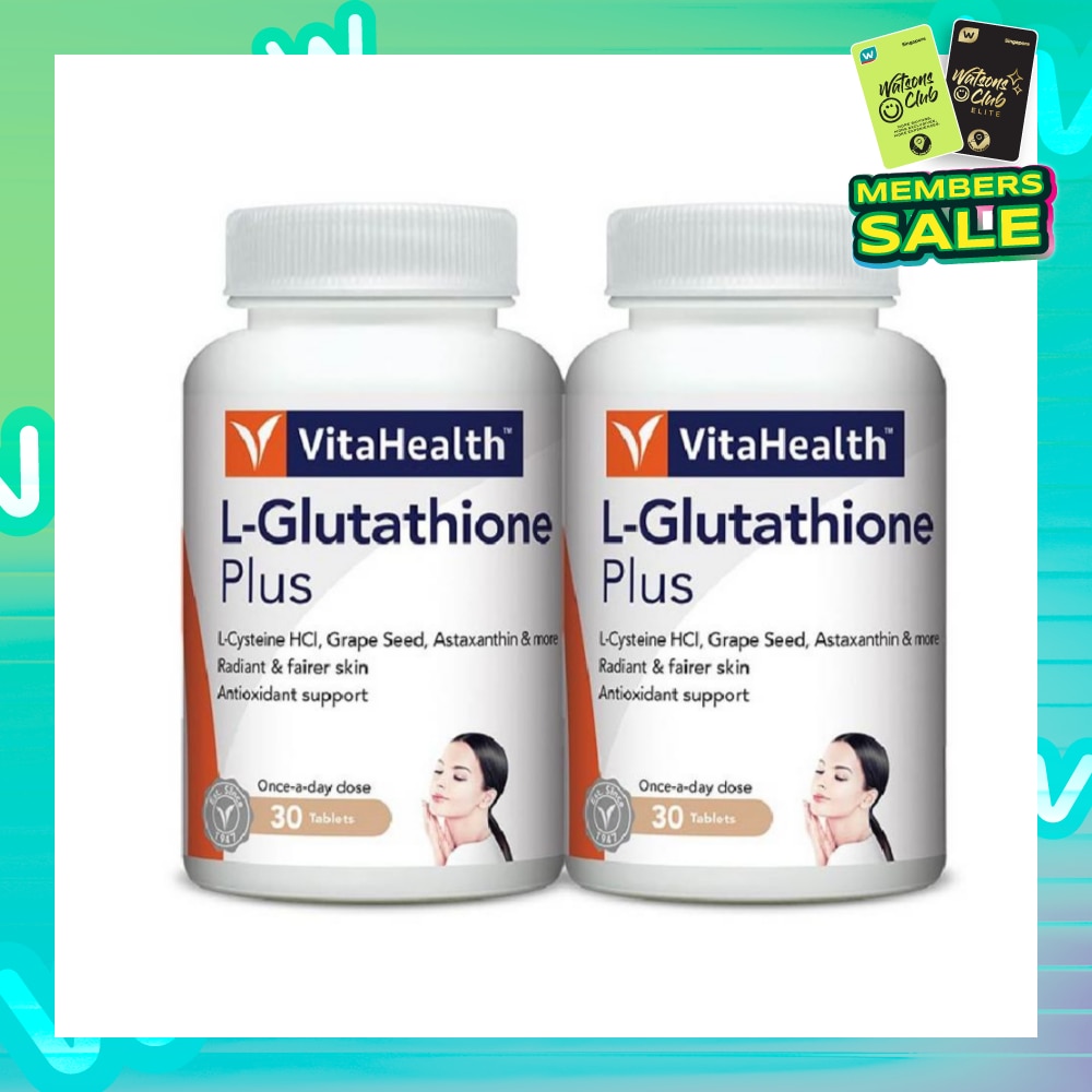 L-Glutathione Plus Tablet (For Radiant & Fairer Skin) 30s x 2