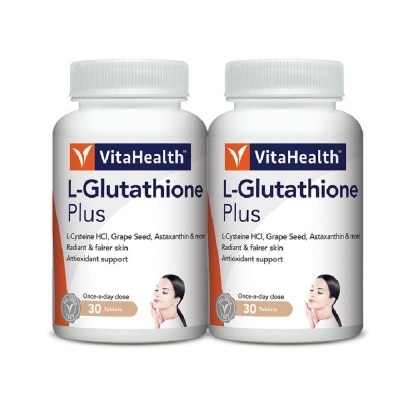 VITAHEALTH L-Glutathione Plus Tablet (For Radiant & Fairer Skin) 30s x 2