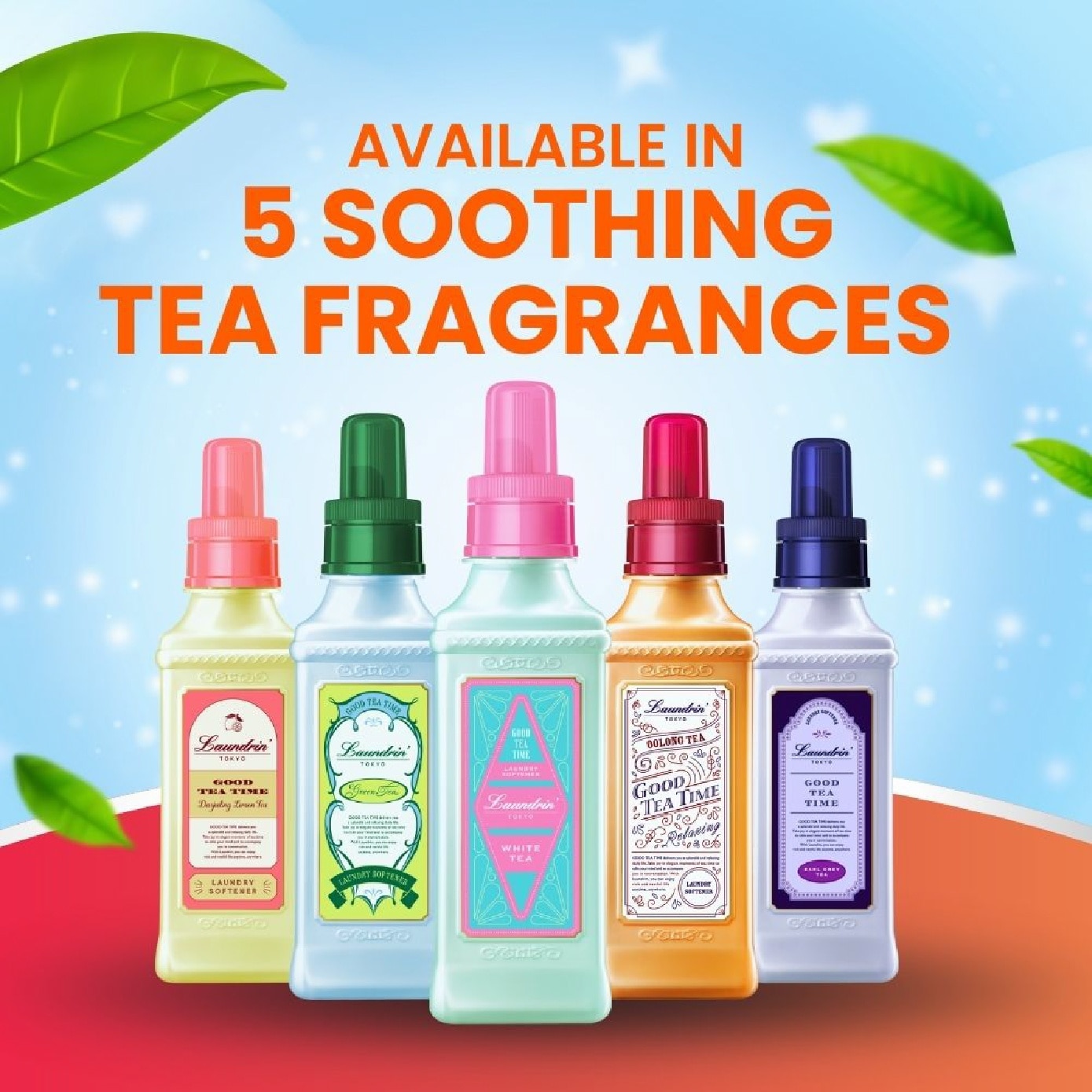 Laundry Fabric Softener Oolong Tea Jumbo Refill Pack 1300ml