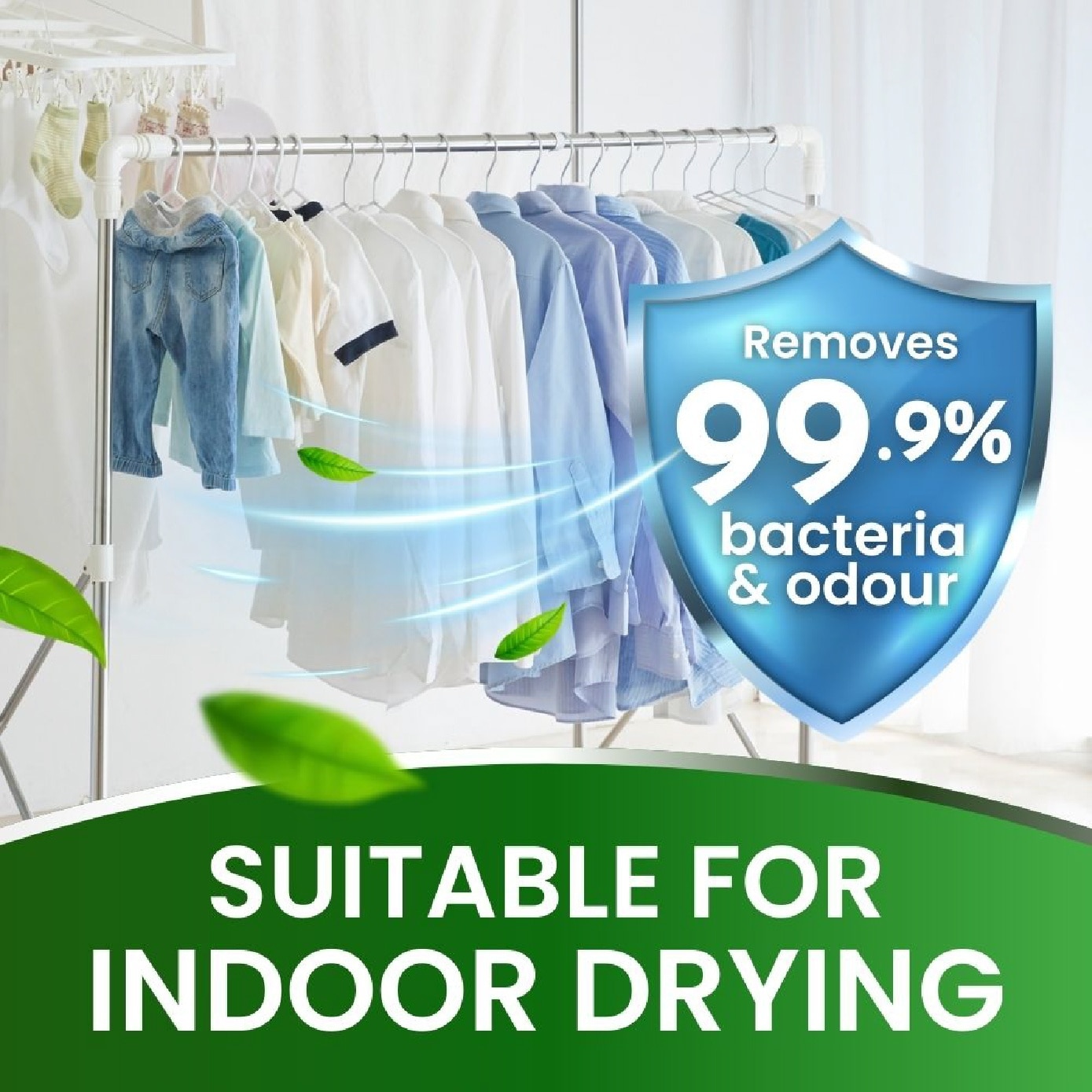 Laundry Fabric Softener Green Tea Jumbo Refill Pack 1300ml