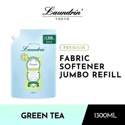 LAUNDRIN Laundry Fabric Softener Green Tea Jumbo Refill Pack 1300ml image