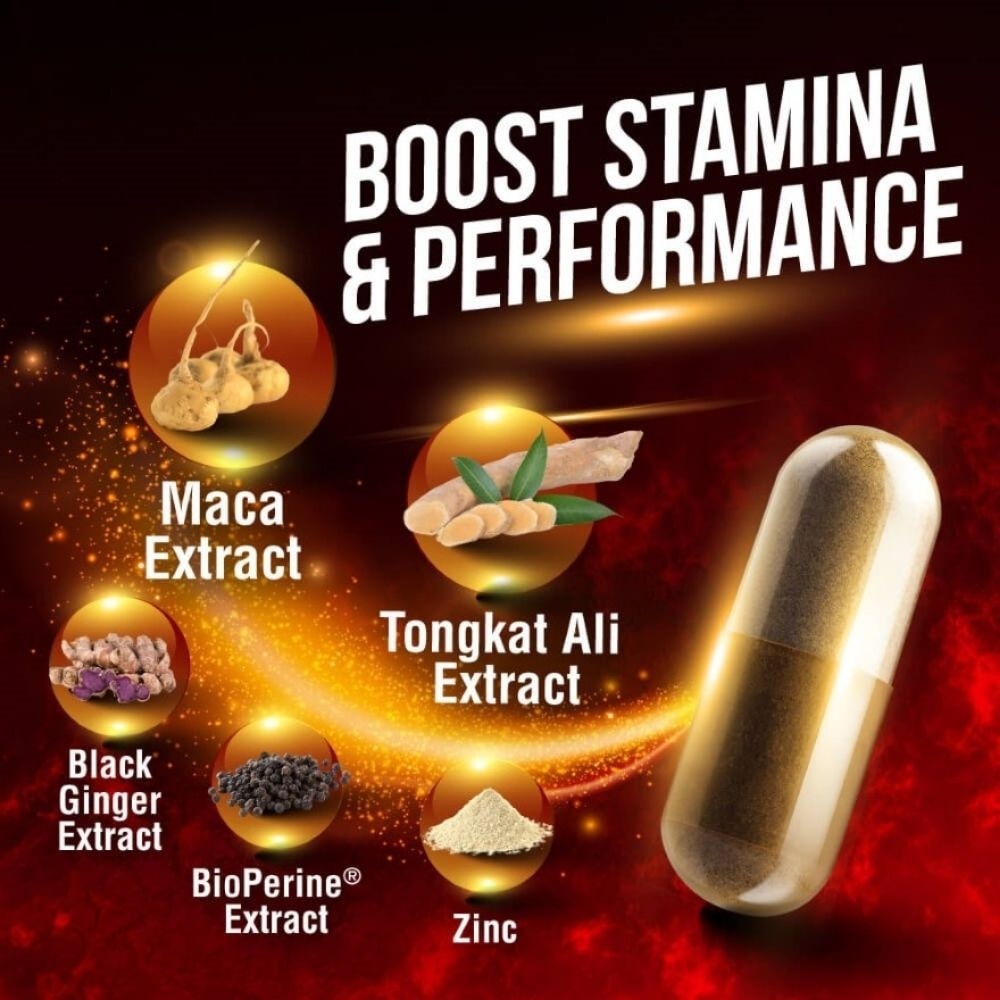 MACA Maxima Men’s Stamina Vitality with Tongkat Ali Capsules (Sexual Health, Energy & Stamina) 60s image