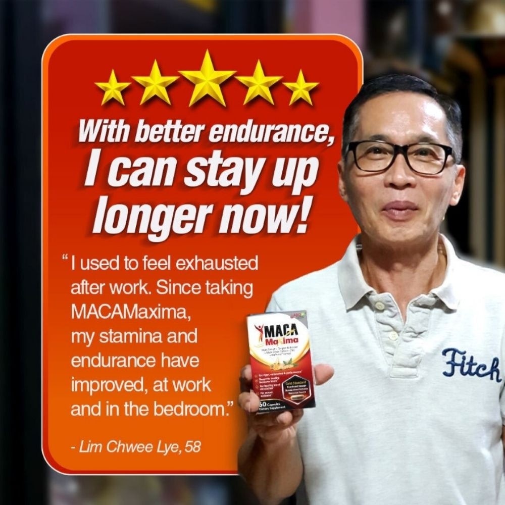 MACA Maxima Men’s Stamina Vitality with Tongkat Ali Capsules (Sexual Health, Energy & Stamina) 60s image