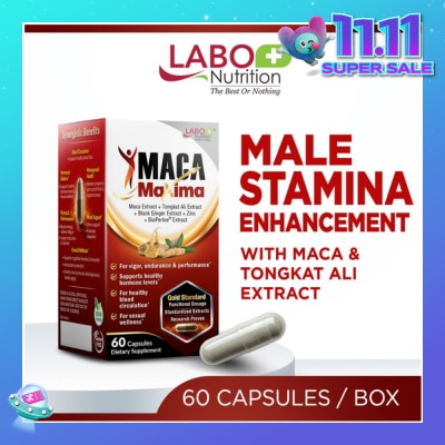 LABO NUTRITION MacaMaxima Dietary Supplement Capsule (For Men Reproductive Sexual Health, Energy, Stamina, Performance & Endurance) 60s