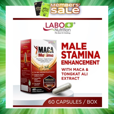 LABO NUTRITION - MacaMaxima Dietary Supplement Capsule (For Men Reproductive Sexual Health, Energy, Stamina, Performance & Endurance) 60s
