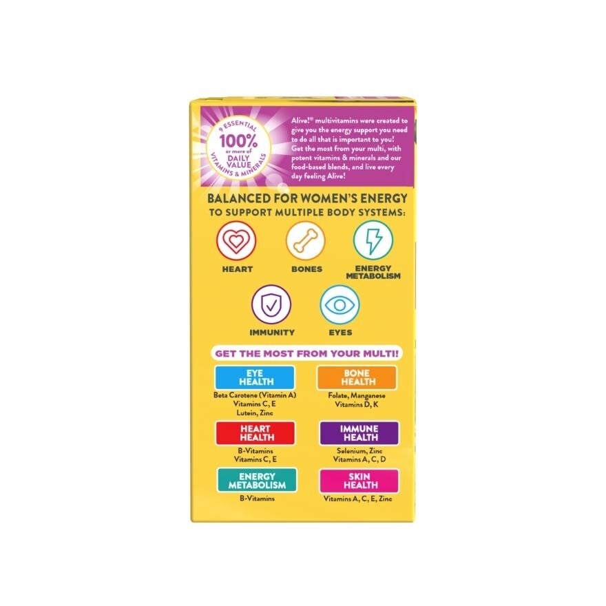 Alive Energy Women Multivitamin (Support Daily Cellular Energy) 90s