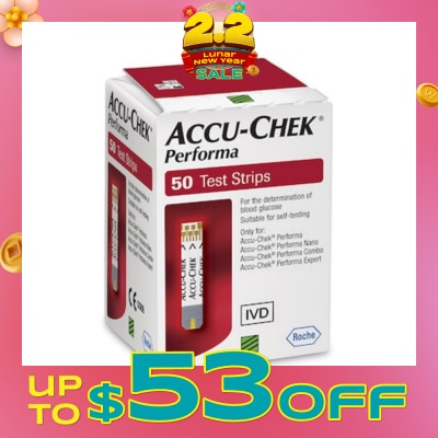 ACCU CHEK Performa Test Strips 50s&nbsp;(Expiry: Aug`2026)