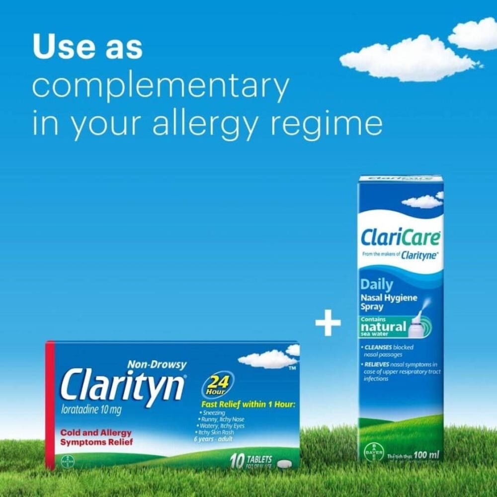 Clarityn® Claricare Daily Nasal Hygiene Spray Natural Sea Water 100ml<BR>