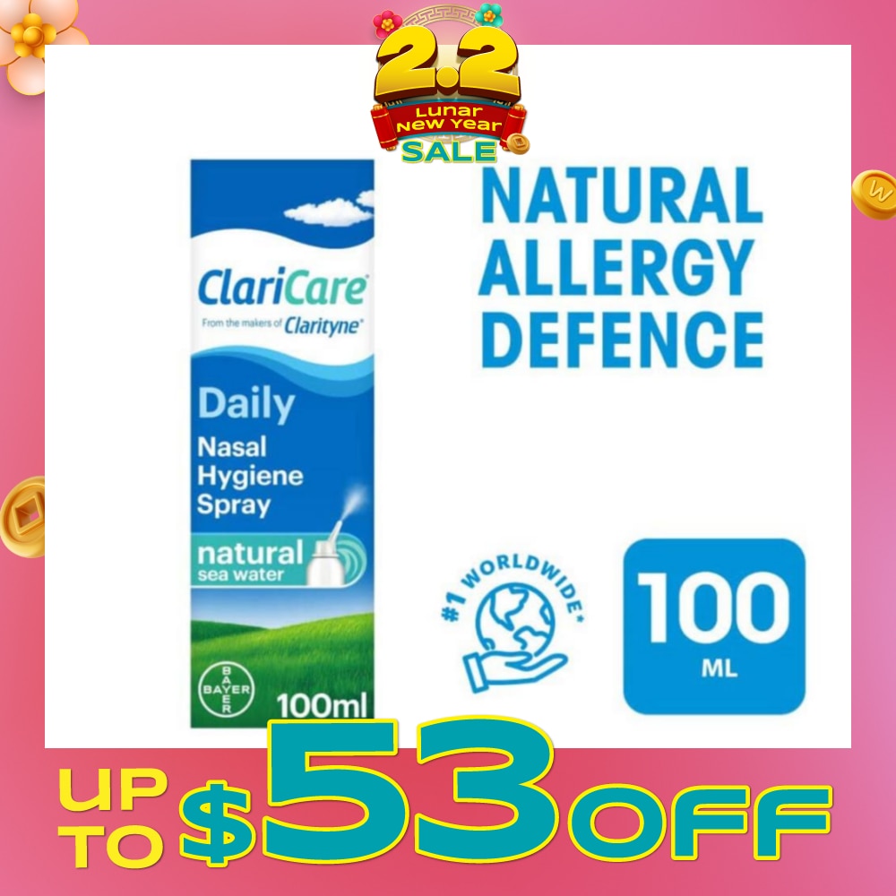 Clarityn® Claricare Daily Nasal Hygiene Spray Natural Sea Water 100ml<BR>