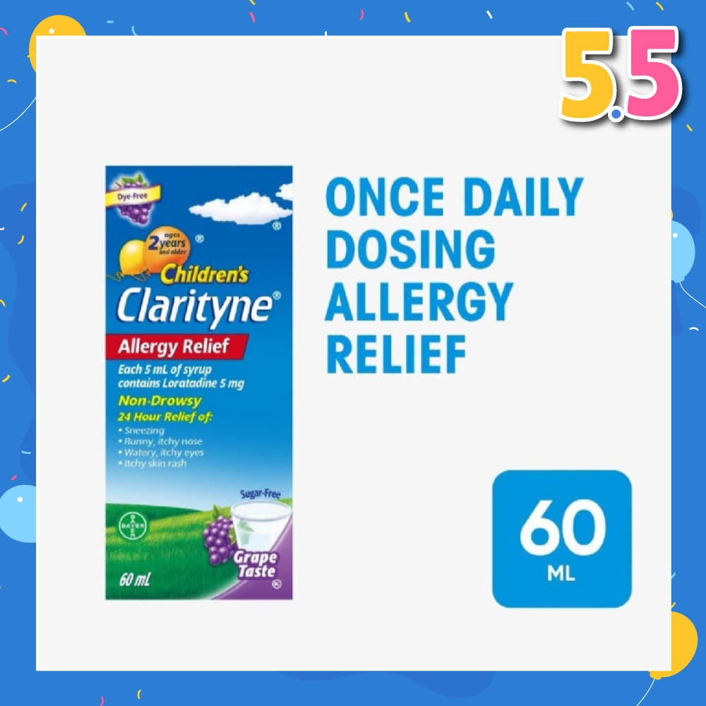 Non-Drowsy Allergy Relief Syrup Grape Flavour (Suitable for Kids above 2yrs old) 60ml
