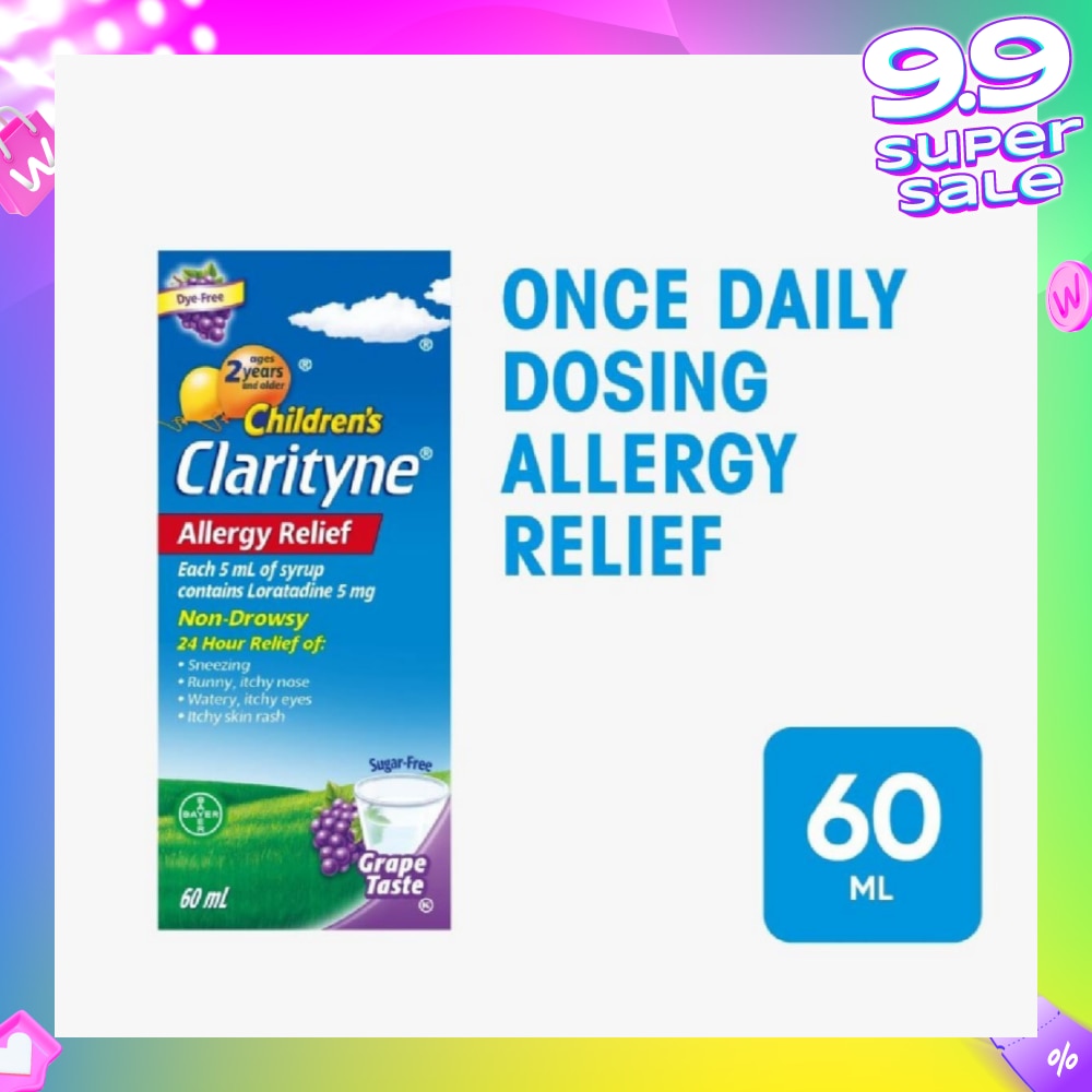 Non-Drowsy Allergy Relief Syrup Grape Flavour (Suitable for Kids above 2yrs old) 60ml