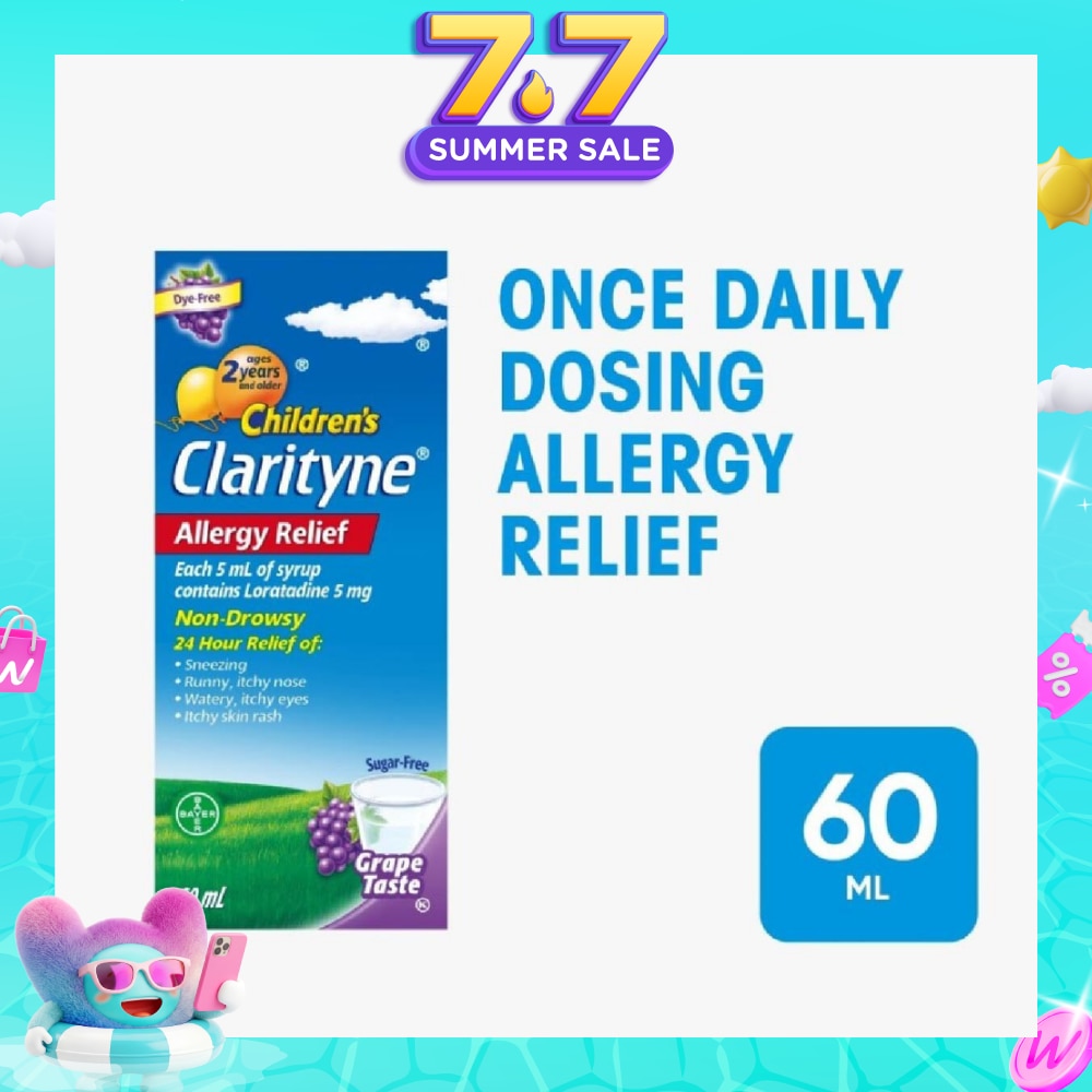 Non*Drowsy Allergy Relief Syrup Grape Flavour (Suitable for Kids above 2yrs old) 60ml
