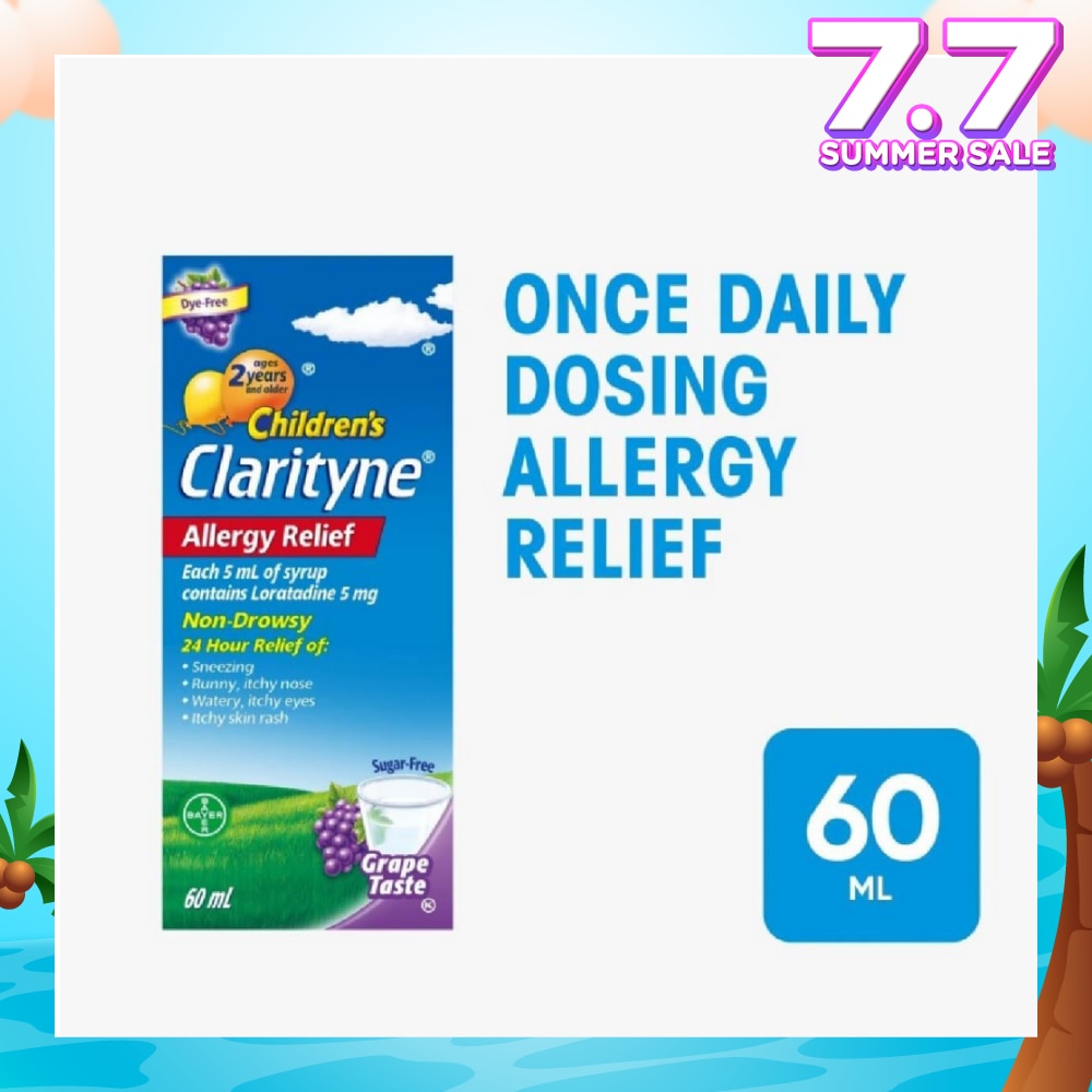 Non-Drowsy Allergy Relief Syrup Grape Flavour (Suitable for Kids above 2yrs old) 60ml
