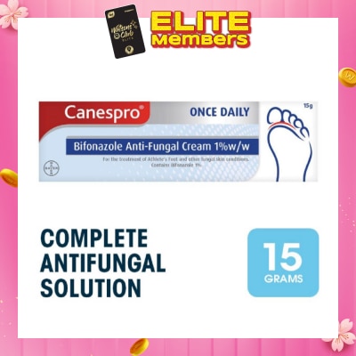 CANESPRO Bifonazole Anti-Fungal Cream 1% (Treatment For Athelete's Foot + Fungal Skin Conditions) 15g