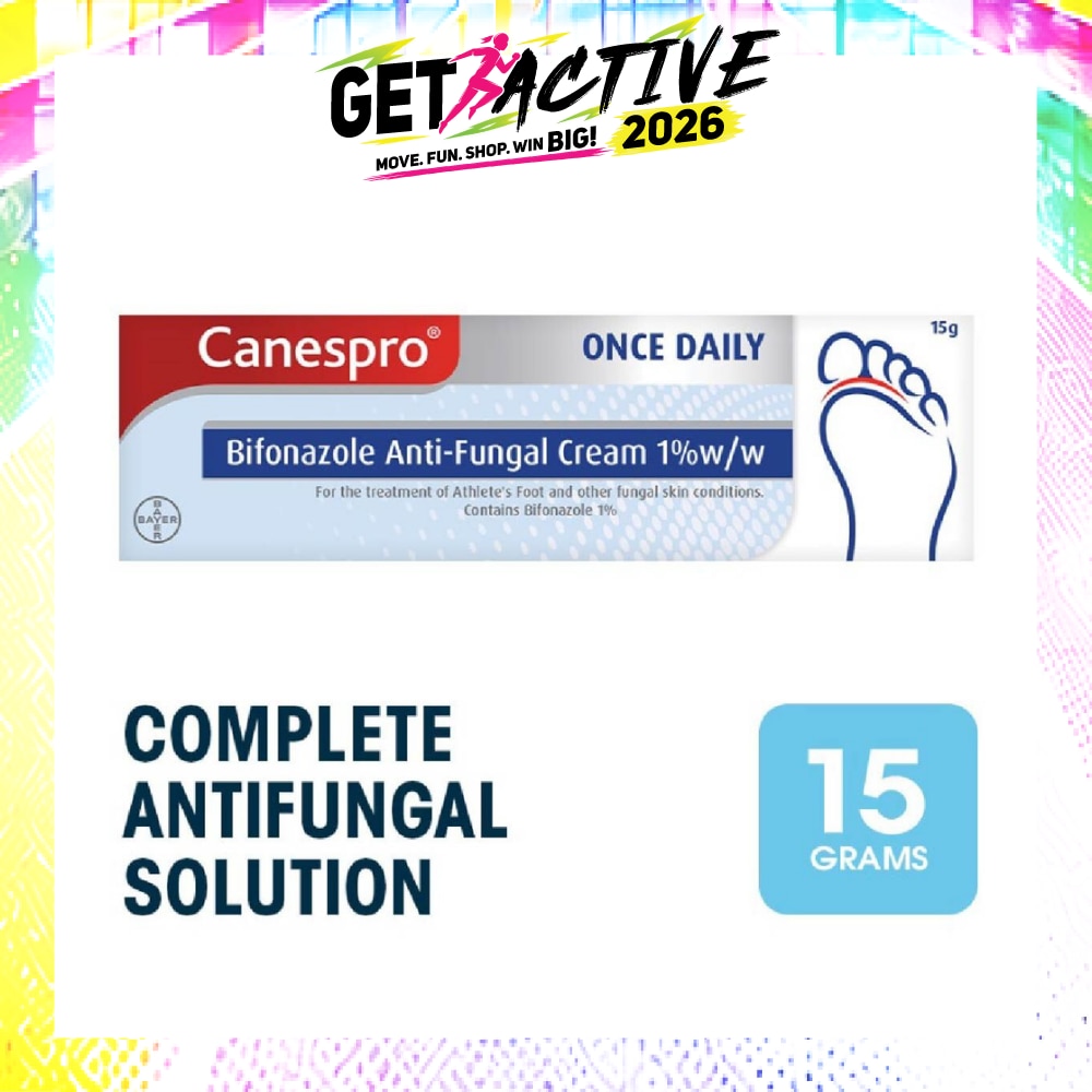 Bifonazole Anti-Fungal Cream 1% (Treatment For Athelete's Foot + Fungal Skin Conditions) 15g image