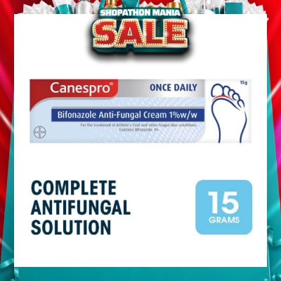 CANESPRO - Bifonazole Anti-Fungal Cream 1% (Treatment For Athelete's Foot + Fungal Skin Conditions) 15g