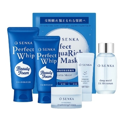SENKA - Perfect Whip Cleanser, Serum, Cream & Mask Bundle Set 1s