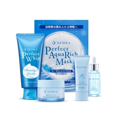 SENKA - Perfect Whip Cleanser, Serum, Cream & Mask Bundle Set 1s