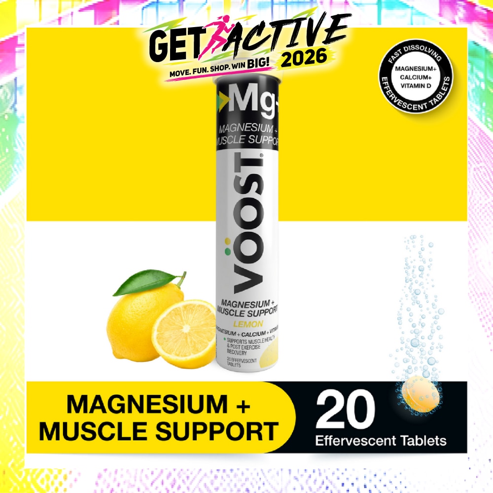 Magnesium + Muscle Support Effervescent Tablet Lemon 20s image