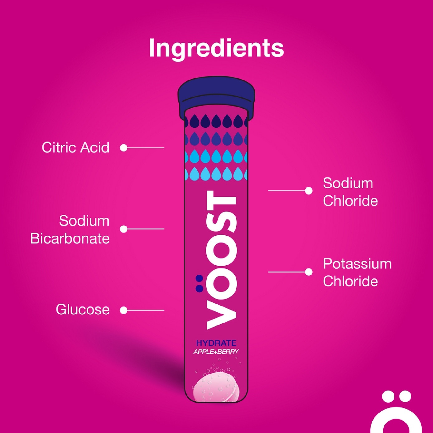 Hydrate Effervescent Tablet Apple Berry 20s