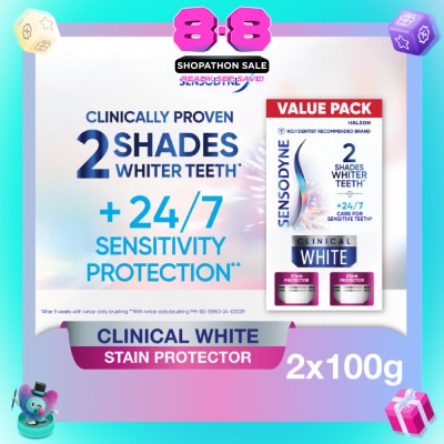 SENSODYNE - Clinical White Stain Protector Toothpaste Value Pack 100g x 2s