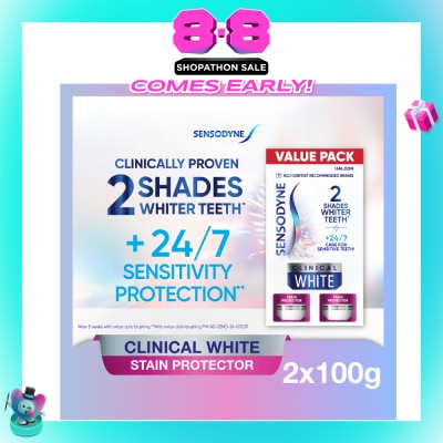 SENSODYNE - Clinical White Stain Protector Toothpaste Value Pack 100g x 2s