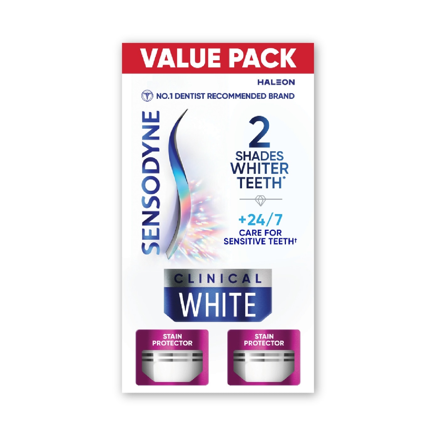 Clinical White Stain Protector Toothpaste Value Pack 100g x 2s