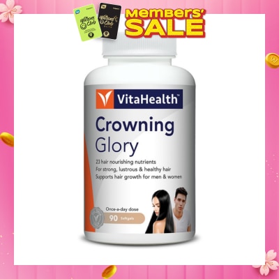 VITAHEALTH Crowning Glory 23 Hair Nourishing Softgels (Once a Day Dosage) 90s