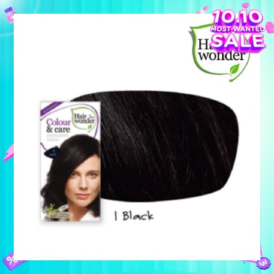 HAIR WONDER Colour & Care Organic #1 Black (For Beautiful And Glamorous Colour, Healthy, Strong And Silky Soft Hair) 100ml