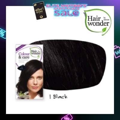 HAIR WONDER Colour & Care Organic #1 Black (For Beautiful And Glamorous Colour, Healthy, Strong And Silky Soft Hair) 100ml