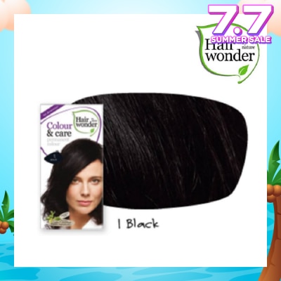 HAIR WONDER Colour & Care Organic #1 Black (For Beautiful And Glamorous Colour, Healthy, Strong And Silky Soft Hair) 100ml